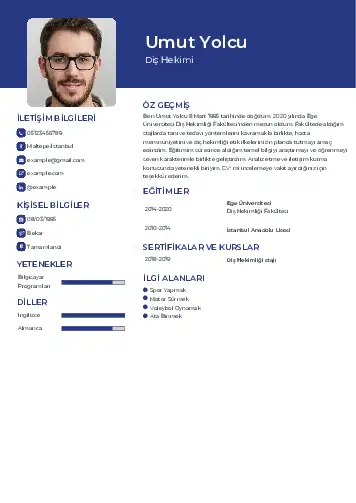 Diş Hekimi cv indir